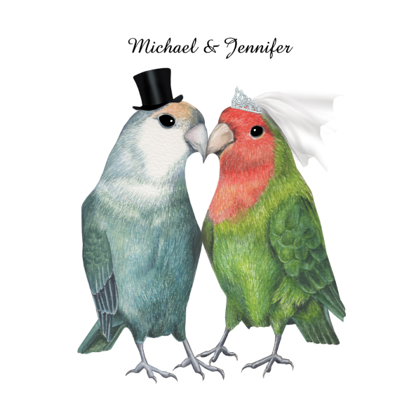 Love Bird Wedding Invitation