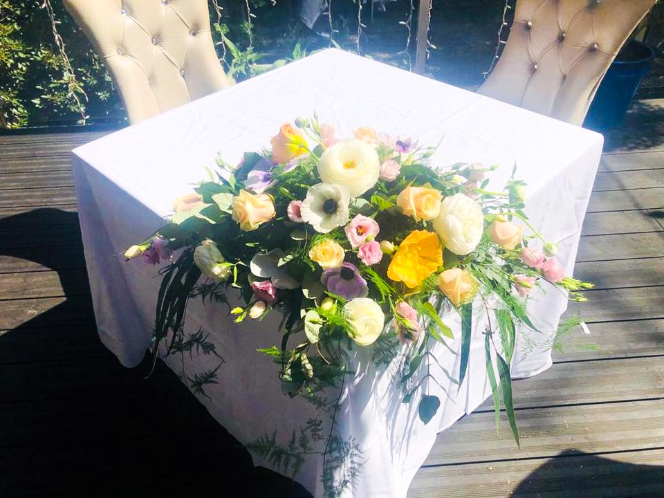 Sweetheart Wedding Table Flowers