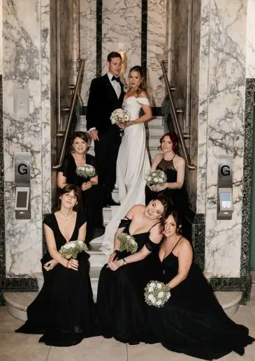 Back and white wedding Liverpool