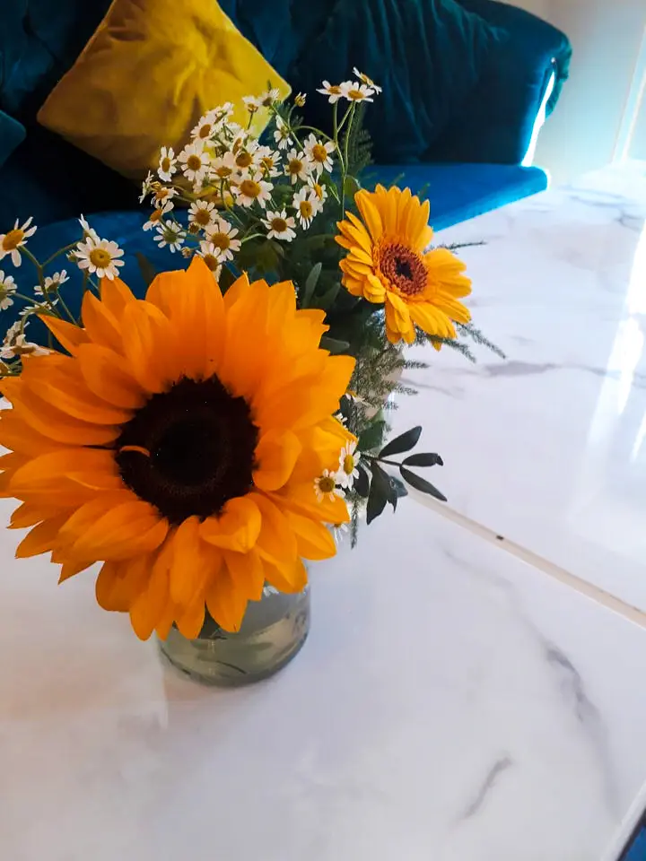 Yellow Sunflower Table Centrepiece