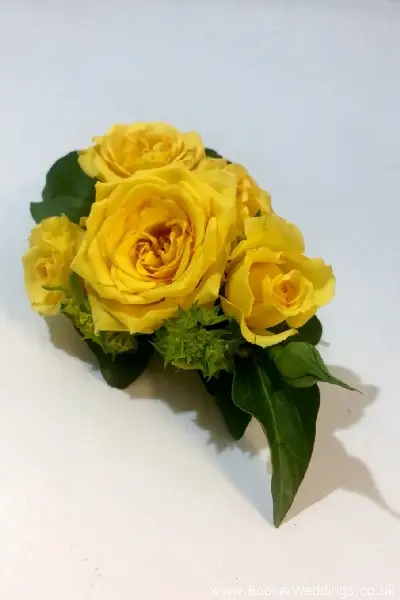 Yellow spray rose mother of the Bride/Groom Pin Corsage