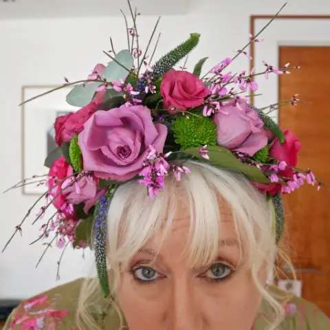 Pink Frida Kahlo Headdress photo by Janette Bushell