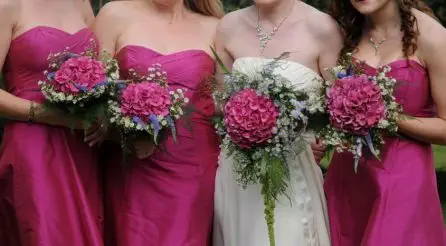 Bride and Bridesmaid Hydrangea Bouquet