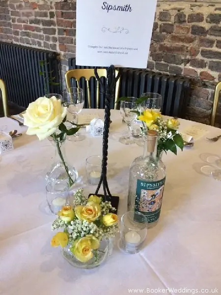 Southport Wedding Venue Flowers on table