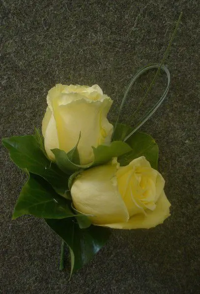 Yellow Rose Grooms Buttonhole