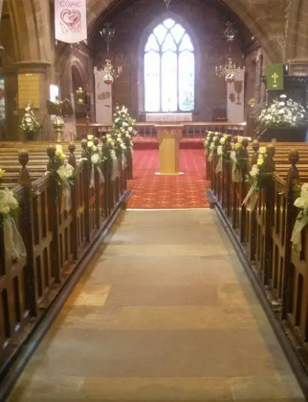 Yellow Rose Pew Ends