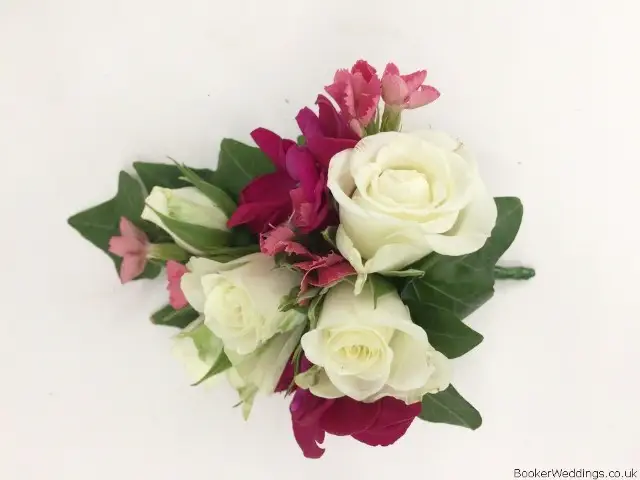 Pink and White Pin Corsage for Mother of the Bride
