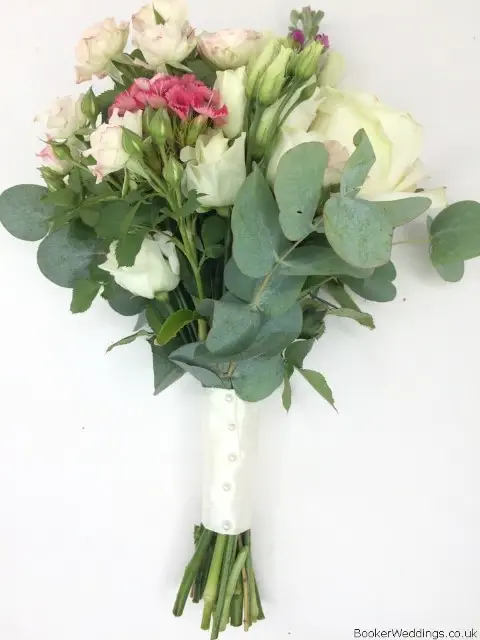 Small Bridesmaid Hand Tied Posy in Pink and White