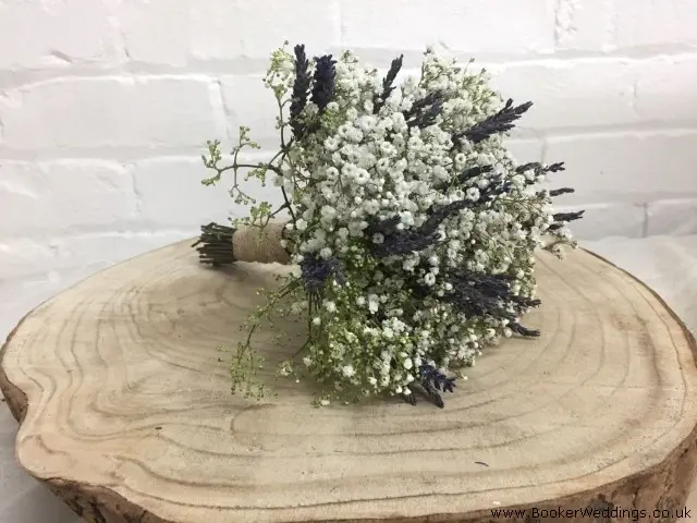 Bridesmaid Bouquet of Gypsophila Grass and Lavender