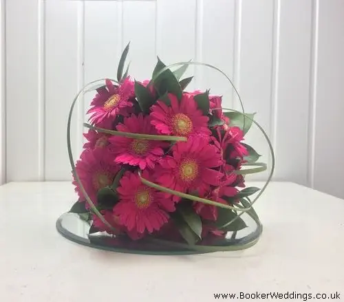 Hot Pink Gerbera Bride Handtied Bouquet