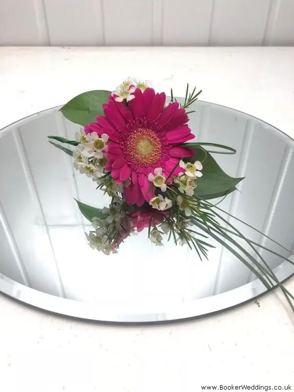 Hot Pink Gerbera Buttonhole for Groom