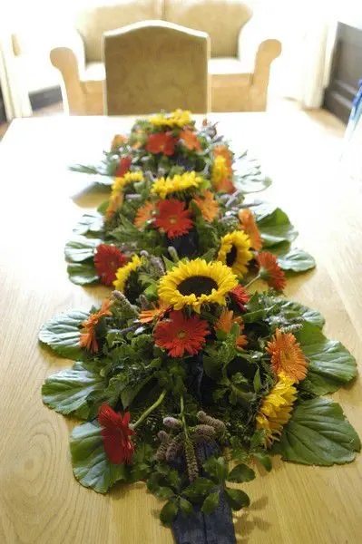 Bright Table Runner Arrangement