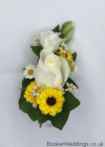 Rose and Sunflower Pin Corsage