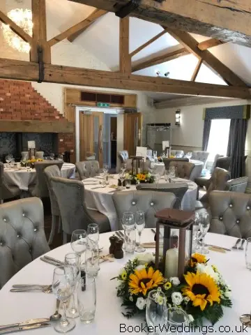 Rustic Wedding Lantern Centrepiece at Allerton Manor