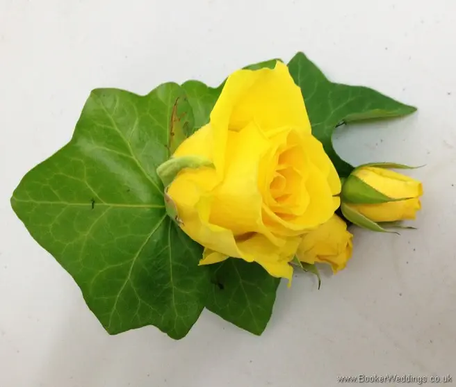 Yellow Rose Grooms Buttonhole