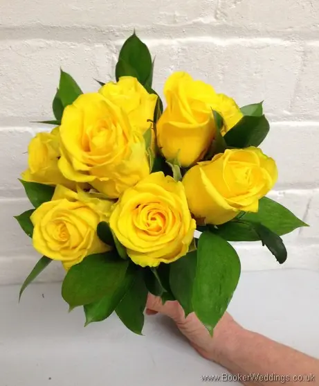 Yellow Rose Hand Tied Bridesmaid Bouquet