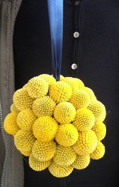 Craspedia Flower Girls Pomander